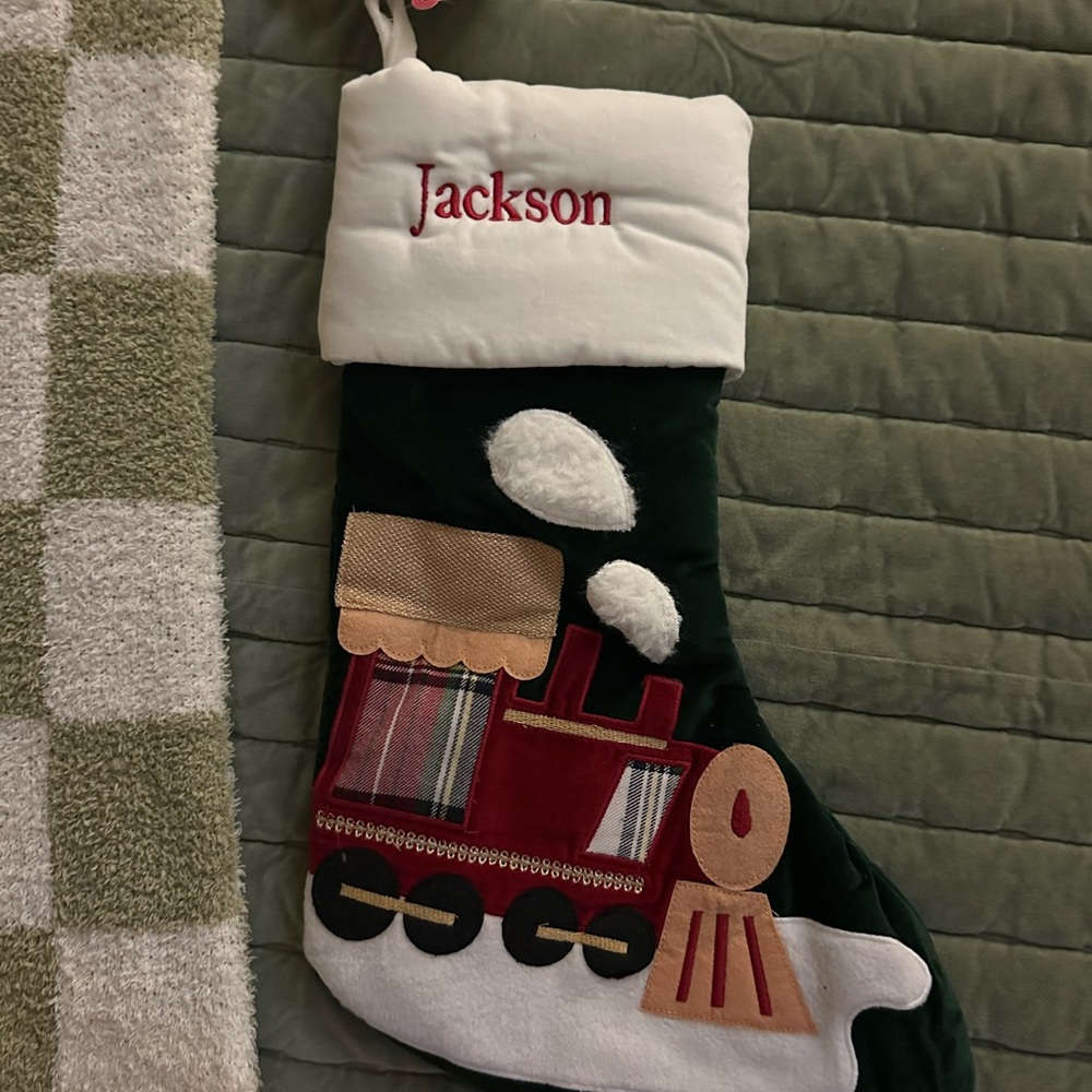 Pottery Barn stocking - name on it is Jackson. Brand new.